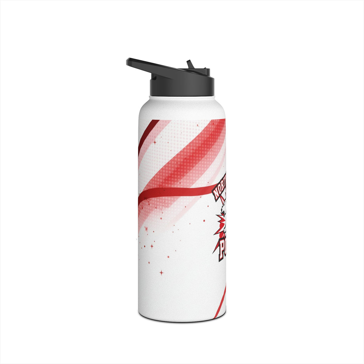 North Saint Paul Polars Stainless Steel Water Bottle - Insulated Sports Bottle with Polar Bear Logo