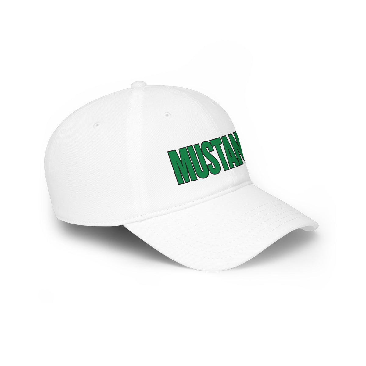 Mounds View Mustangs Green Lettering Low Profile Baseball Cap