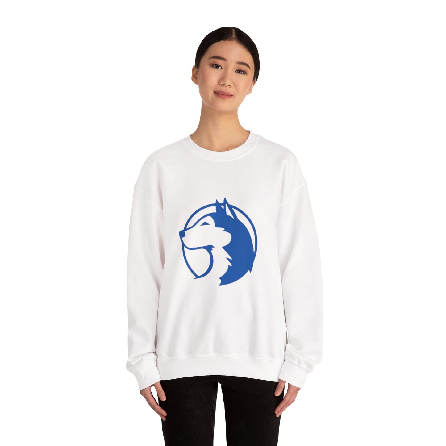 Saint Anthony Huskies Unisex Heavy Blend™ Crewneck Sweatshirt - Cozy Graphic Fashion
