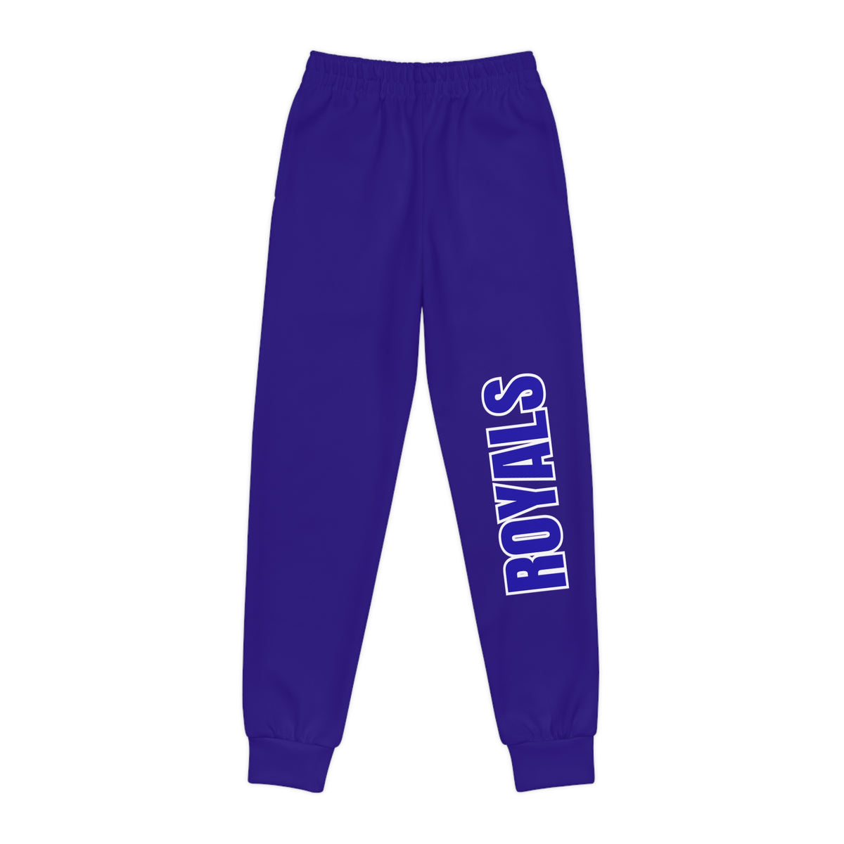 Rogers Royals Youth Joggers — Blue Kids Athletic Sweatpants with 'ROYALS' Leg Print