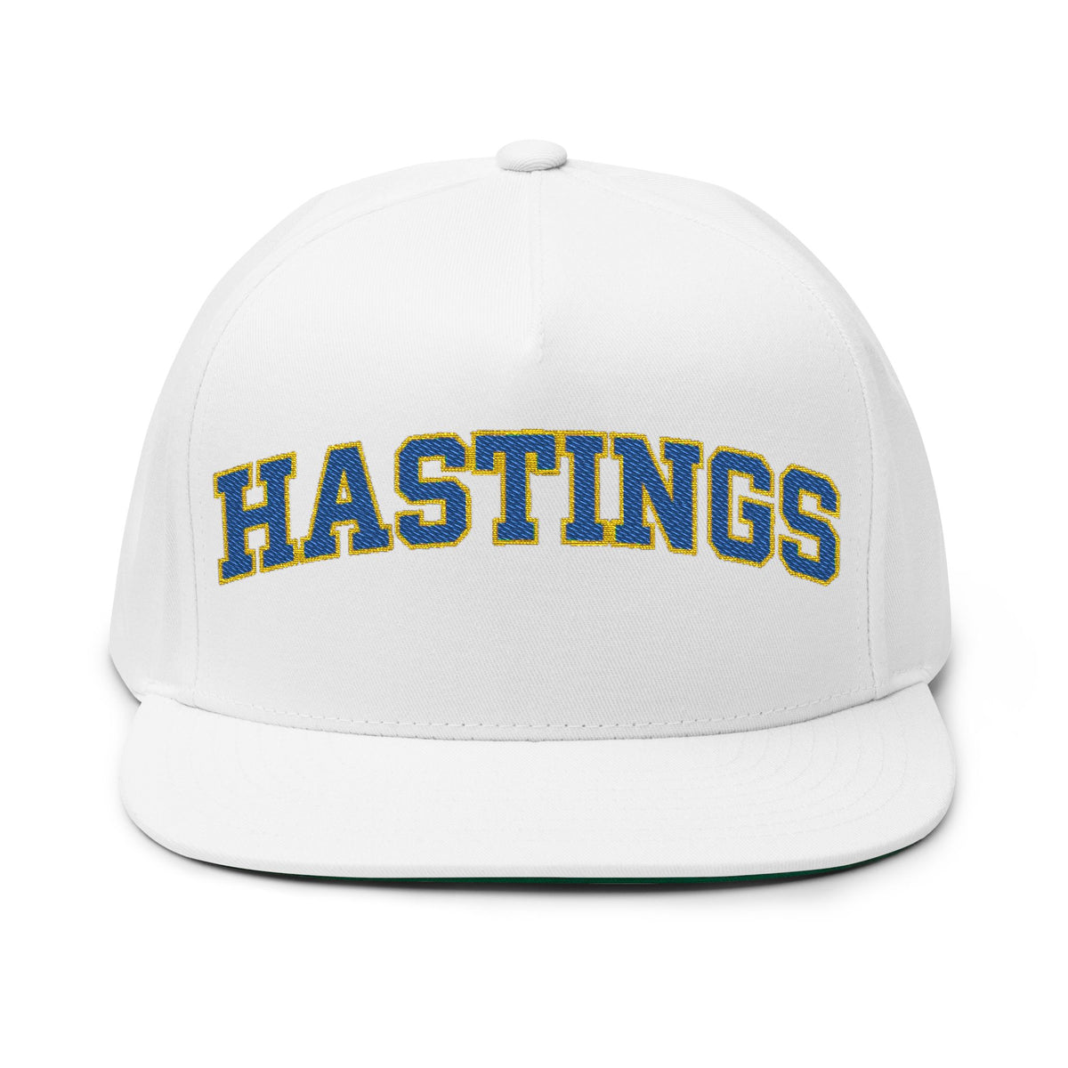 Hastings Raiders Embroidered Blue Text Flat Bill Cap — School Spirit Snapback
