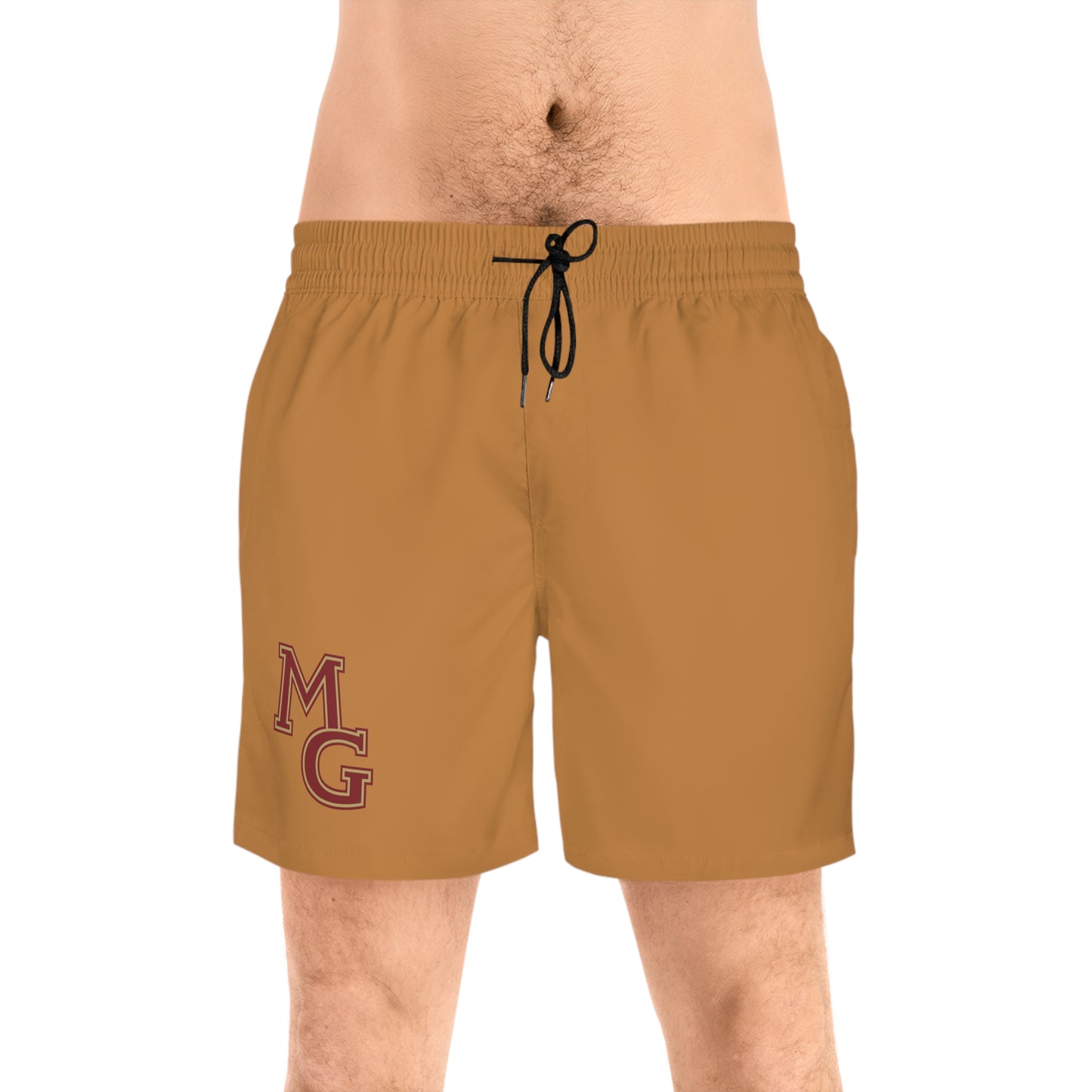 Maple Grove Crimson Stylish Men's Mid-Length Swim Shorts | Perfect for Summer Adventures