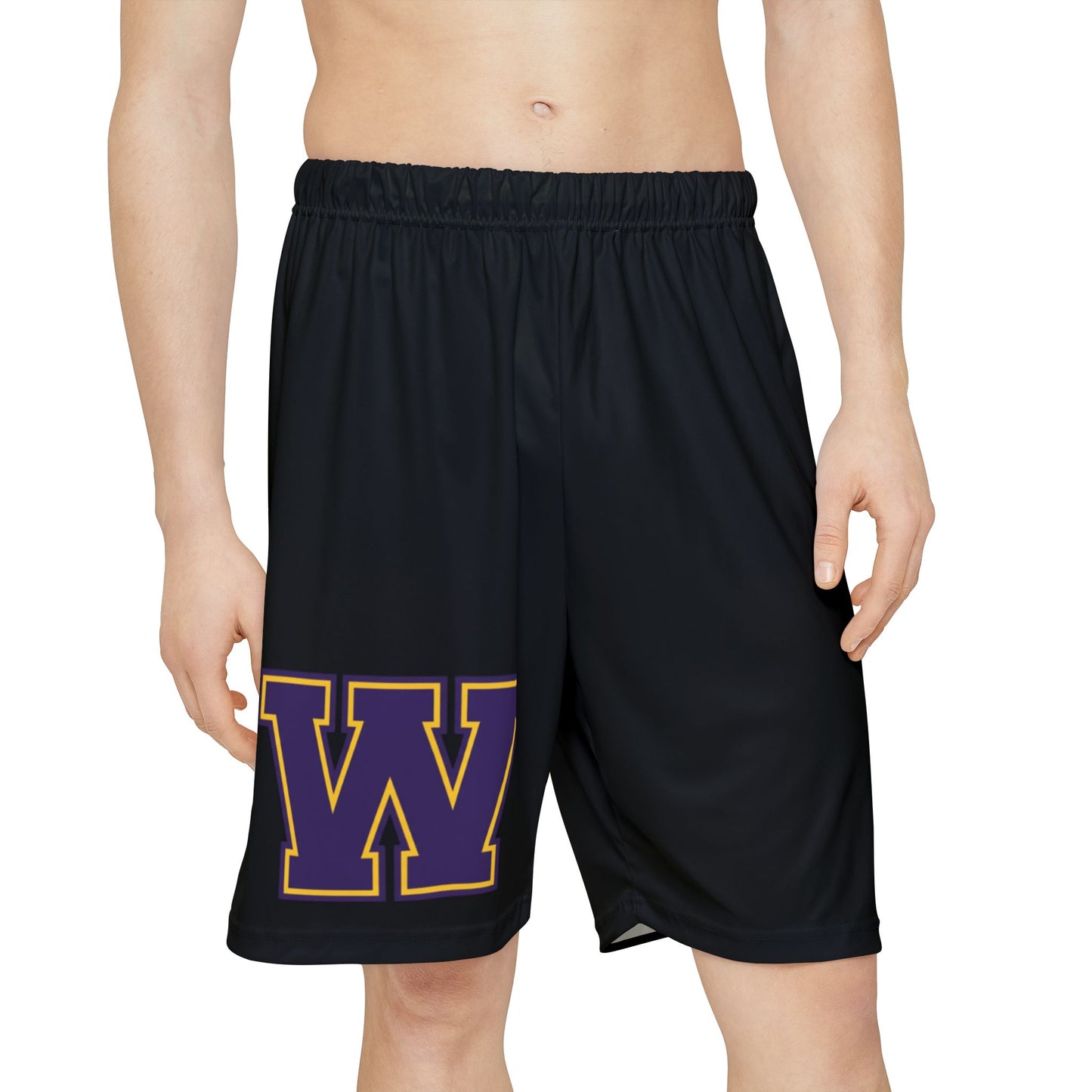 Saint Paul Washington Tech Eagles Men's Athletic Black Shorts for Workouts, Casual Wear
