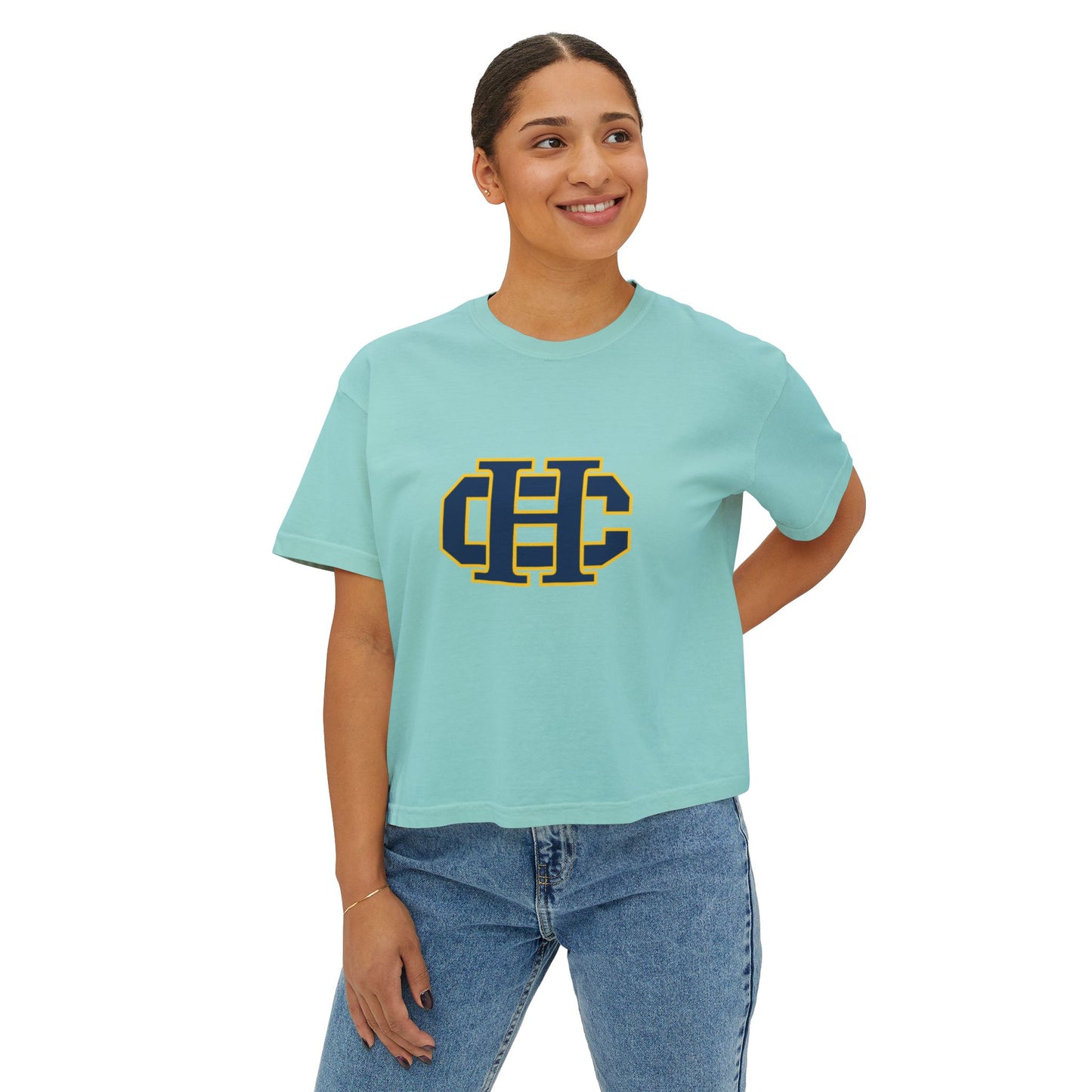 Columbia Heights Hylanders Stylish Women's Boxy Tee - Casual Comfort for Everyday Wear