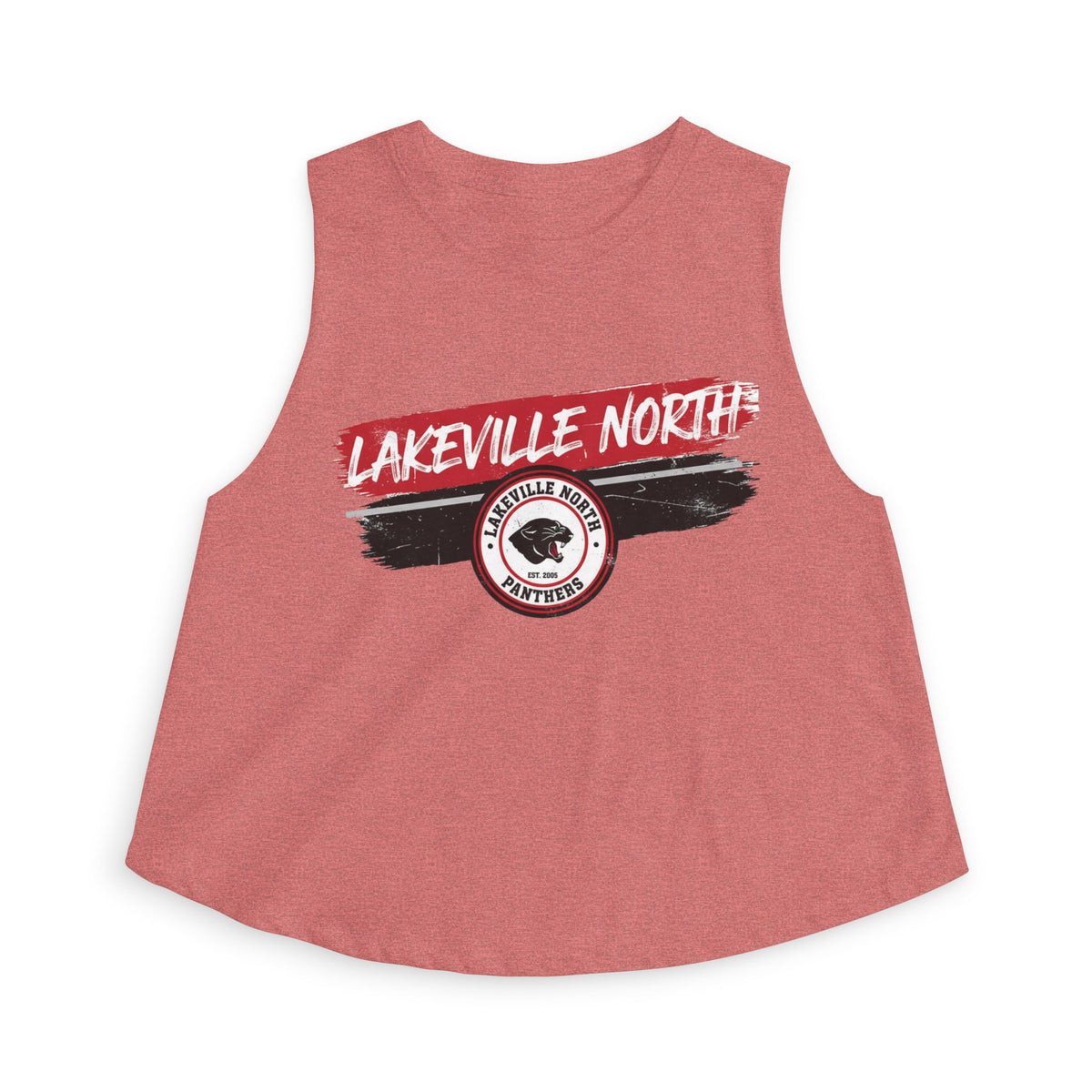 Lakeville North Panthers Crop Top — Retro Script Athletic Women's Tank