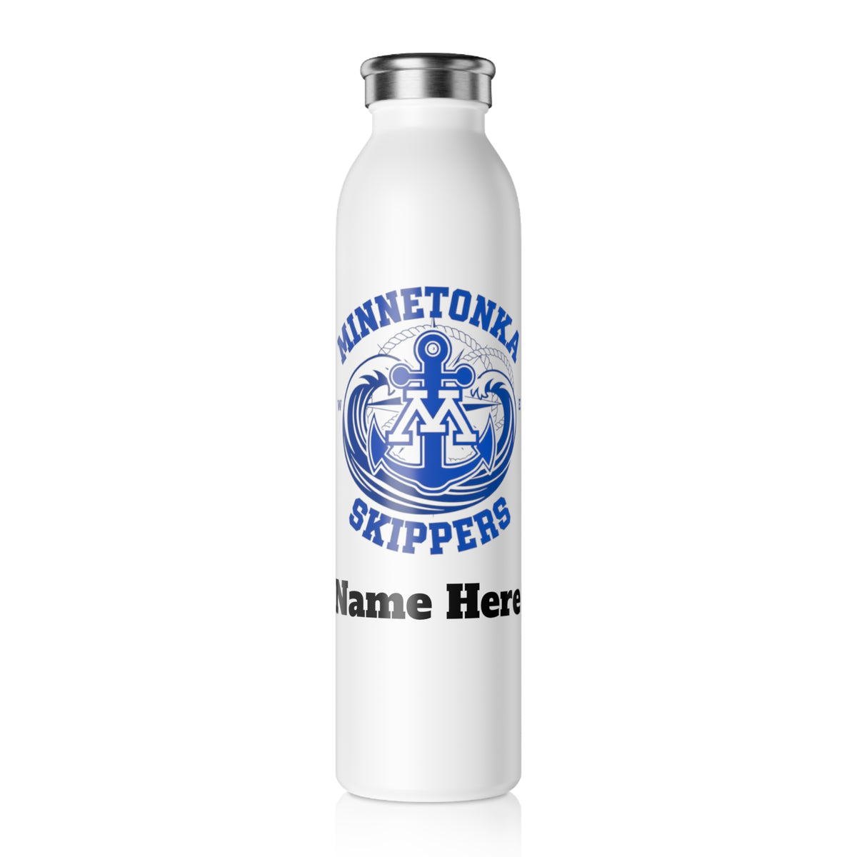 Minnetonka Skippers Slim Water Bottle — Stainless Insulated Bottle