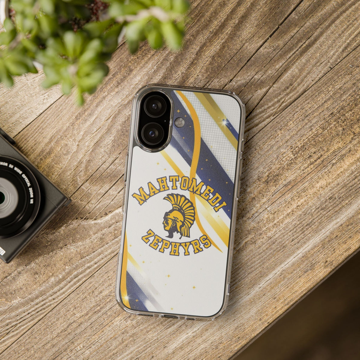 Mahtomedi Zephyrs Clear Phone Case with Bold Logo - Perfect for School Events and Graduation
