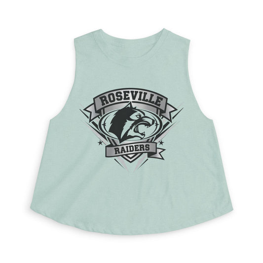 Roseville Raiders Women’s Crop Top – Vintage Mascot Athletic Tank