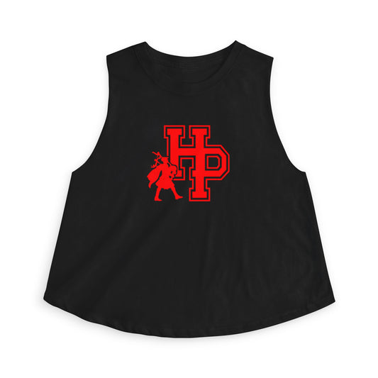 Highland Park Scots Crop Top — Retro Script Athletic Women's Tank
