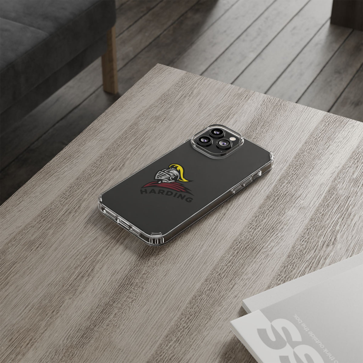 Clear Phone Case with Harding Logo