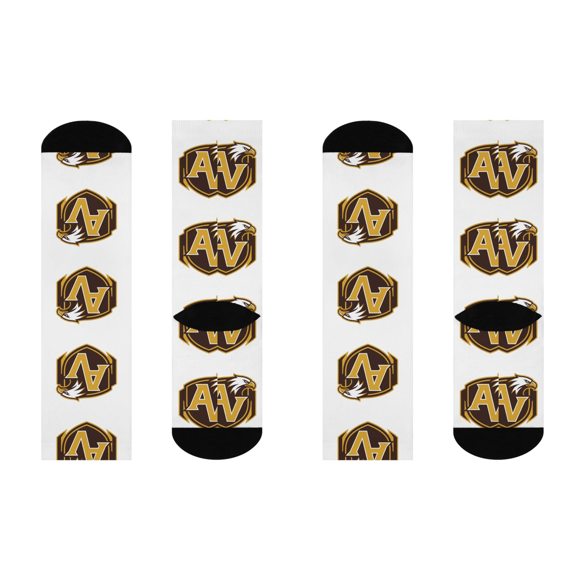 Apple Valley Eagles Crew Socks - Cushioned Comfort for Fans and Athletes
