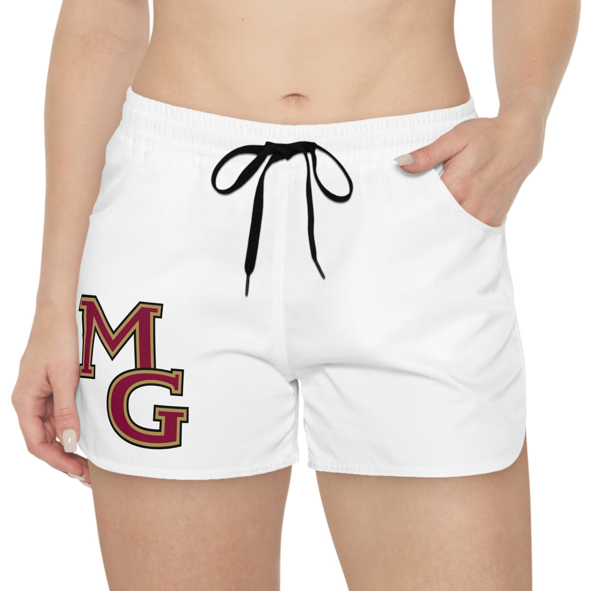 Maple Grove Crimson Women's Casual White Shorts