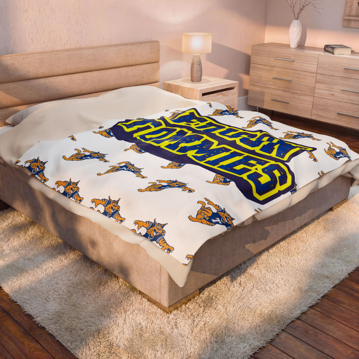 Minneapolis Edison Tommies Cozy Velveteen Plush Blanket