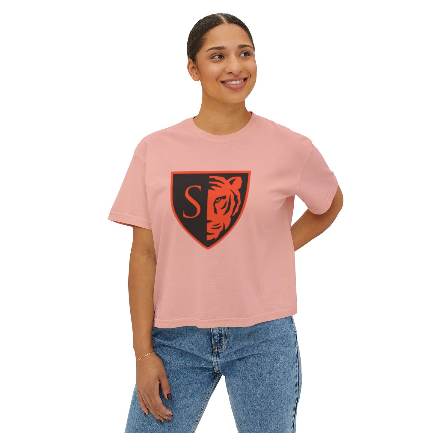 Trendy Women's Boxy Tee with Minneapolis South Tigers Design