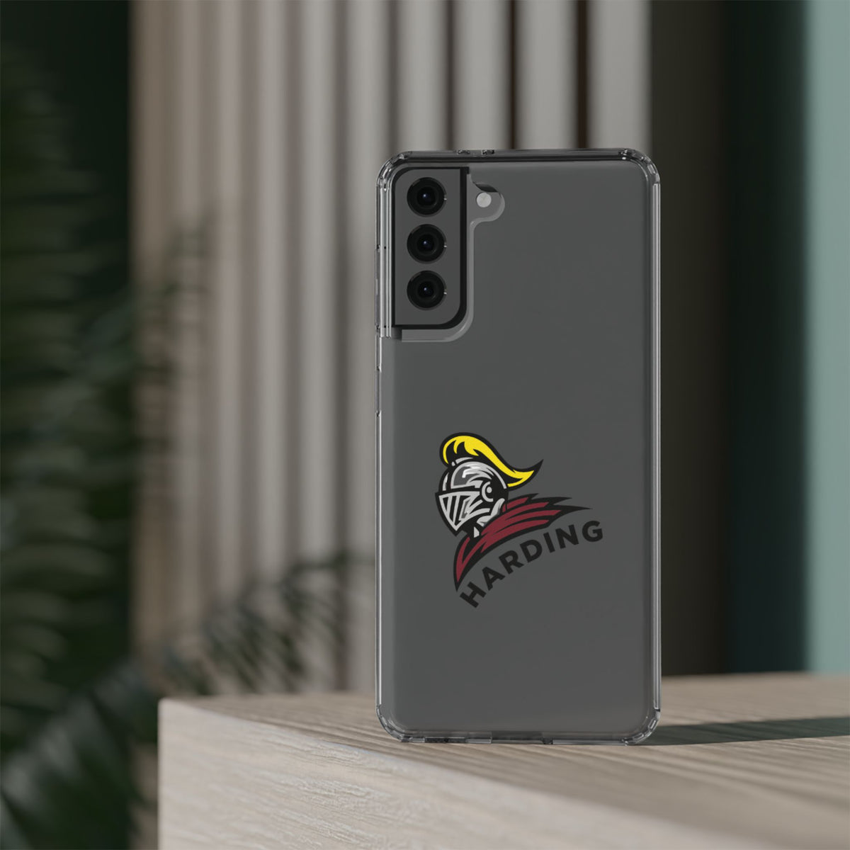 Clear Phone Case with Harding Logo