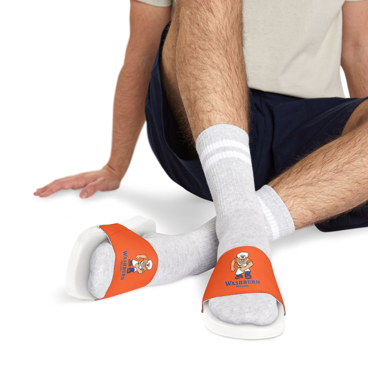 Minneapolis Washburn Millers Men's Sandals - Comfortable Removable-Strap Slides for Summer