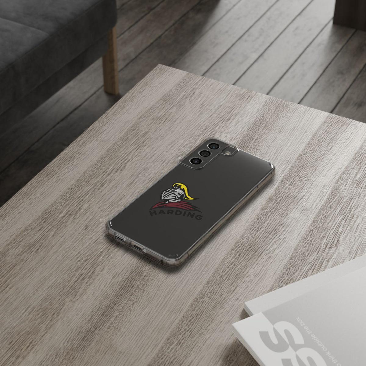 Clear Phone Case with Harding Logo