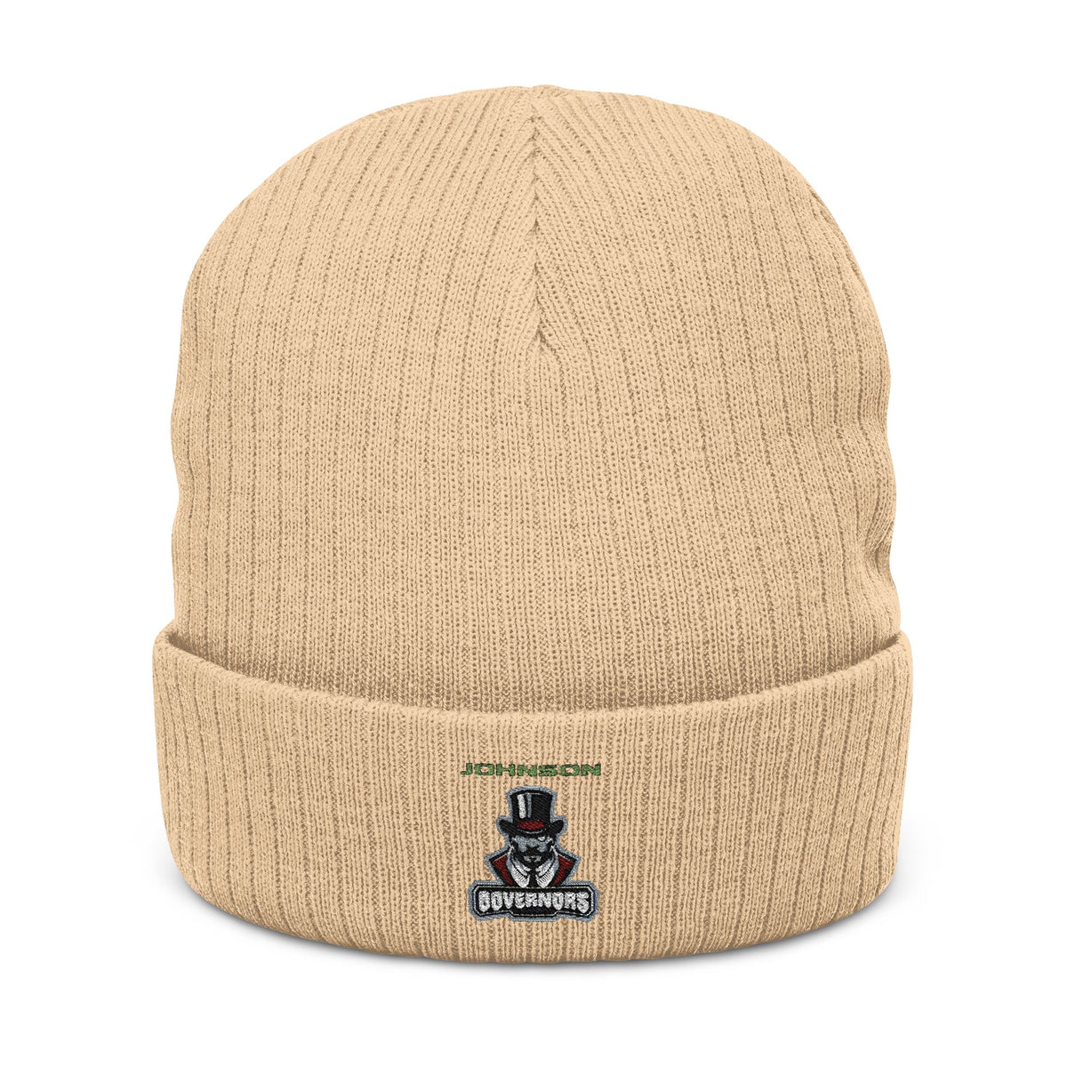 Saint Paul Johnson Governors Embroidered Ribbed Knit Beanie for Cold Weather Fun