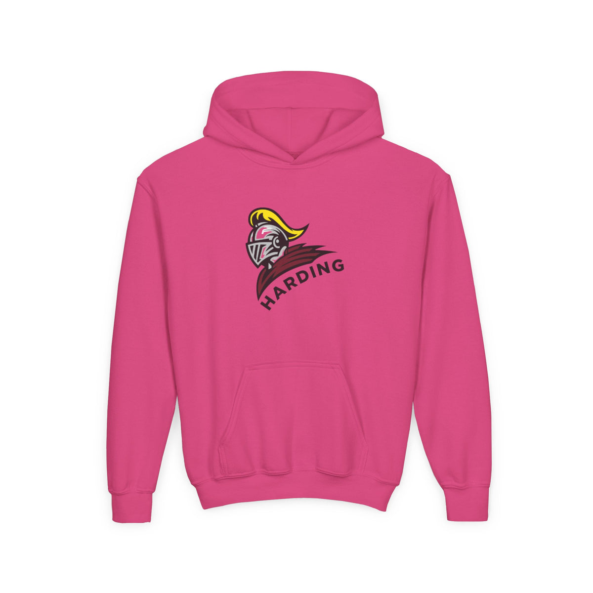 Youth Hooded Sweatshirt with Harding Knight Design