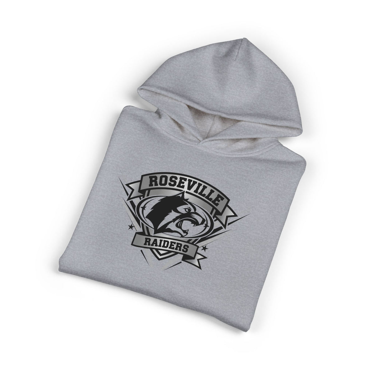 Roseville Raiders Hoodie - Vintage Mascot Logo Pullover