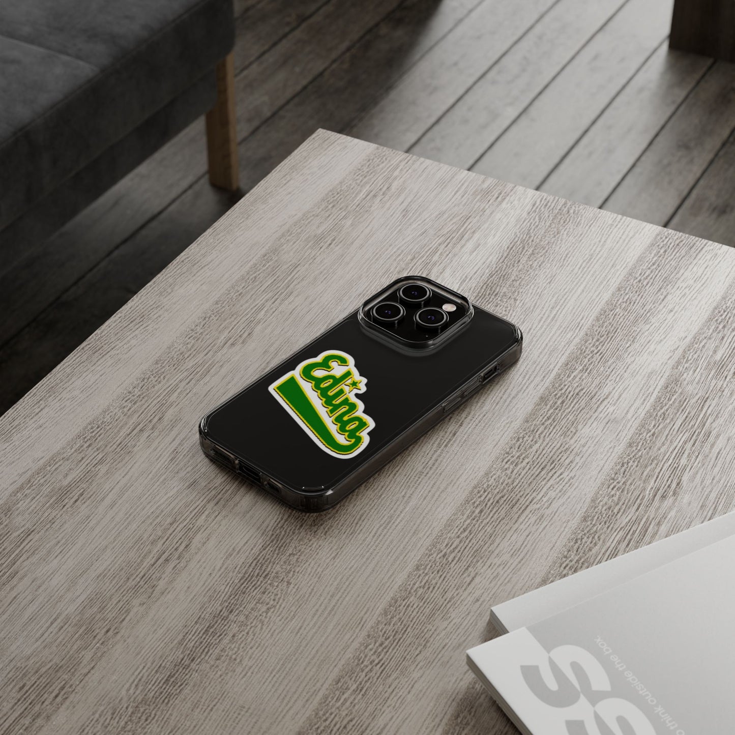 Custom Clear Phone Case with Edina Design - Stylish Protection for Your Smartphone
