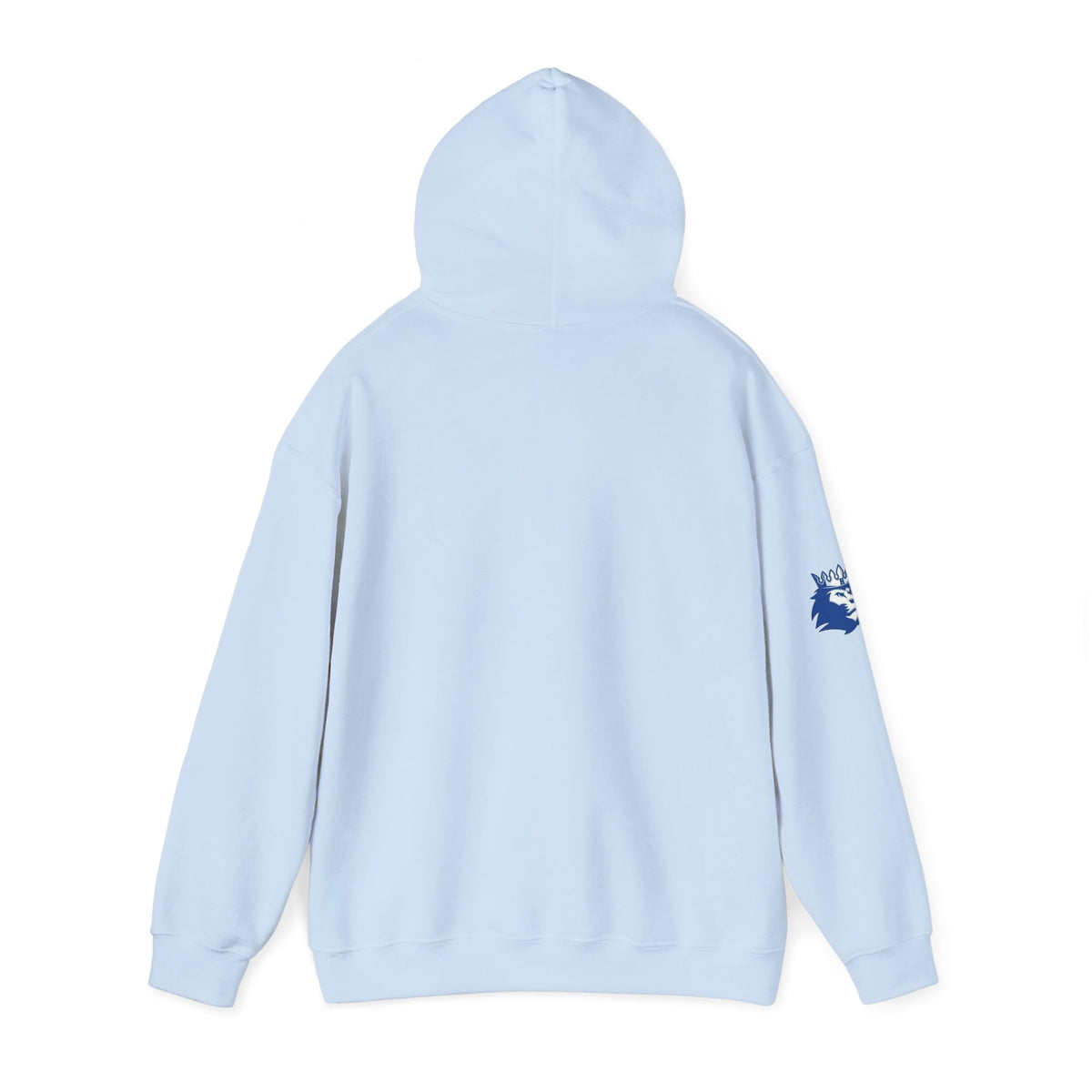 Hopkins Royals Block White Sweatshirt with Logo on Sleeve