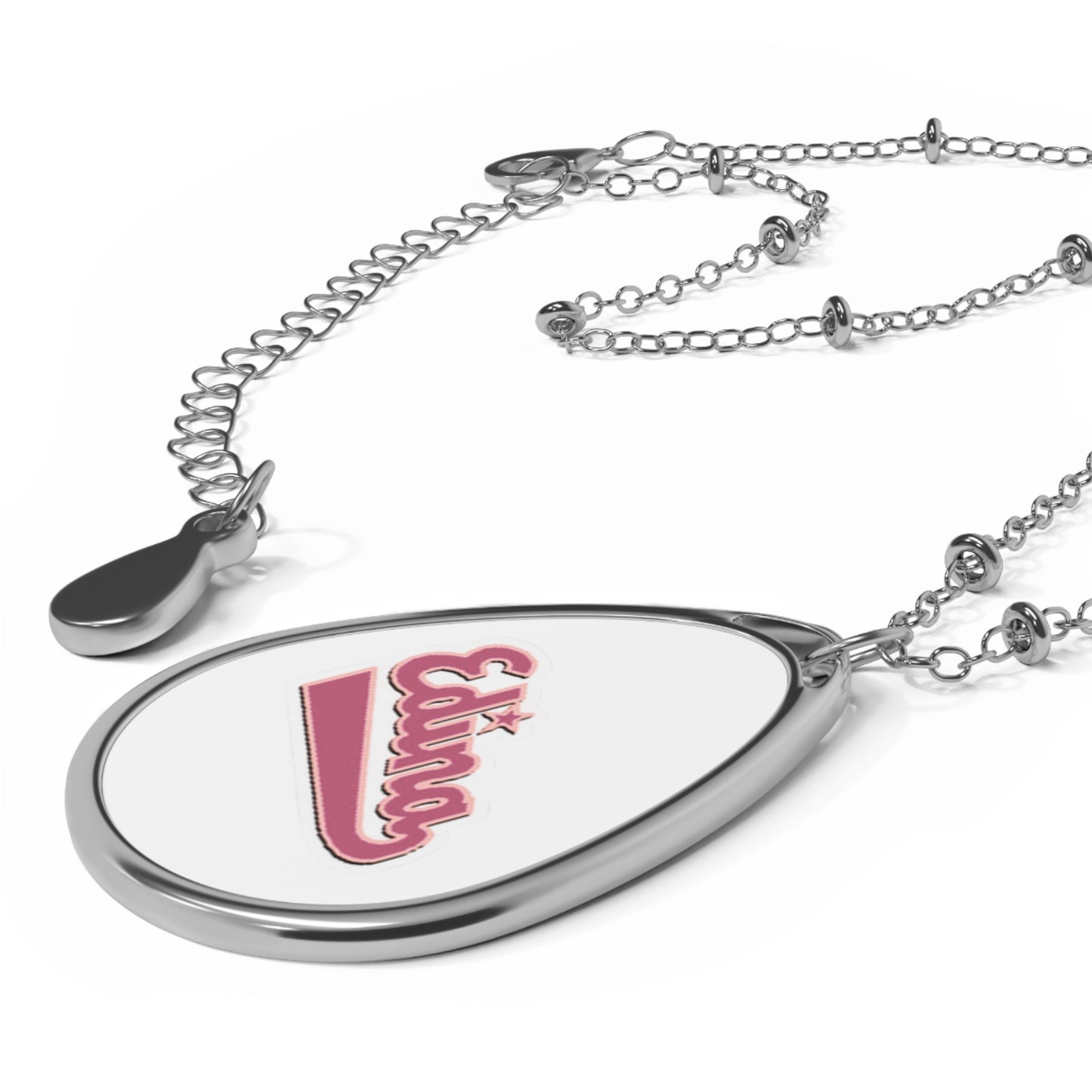 Personalized Edina Oval Necklace - Elegant Custom Jewelry for Any Occasion