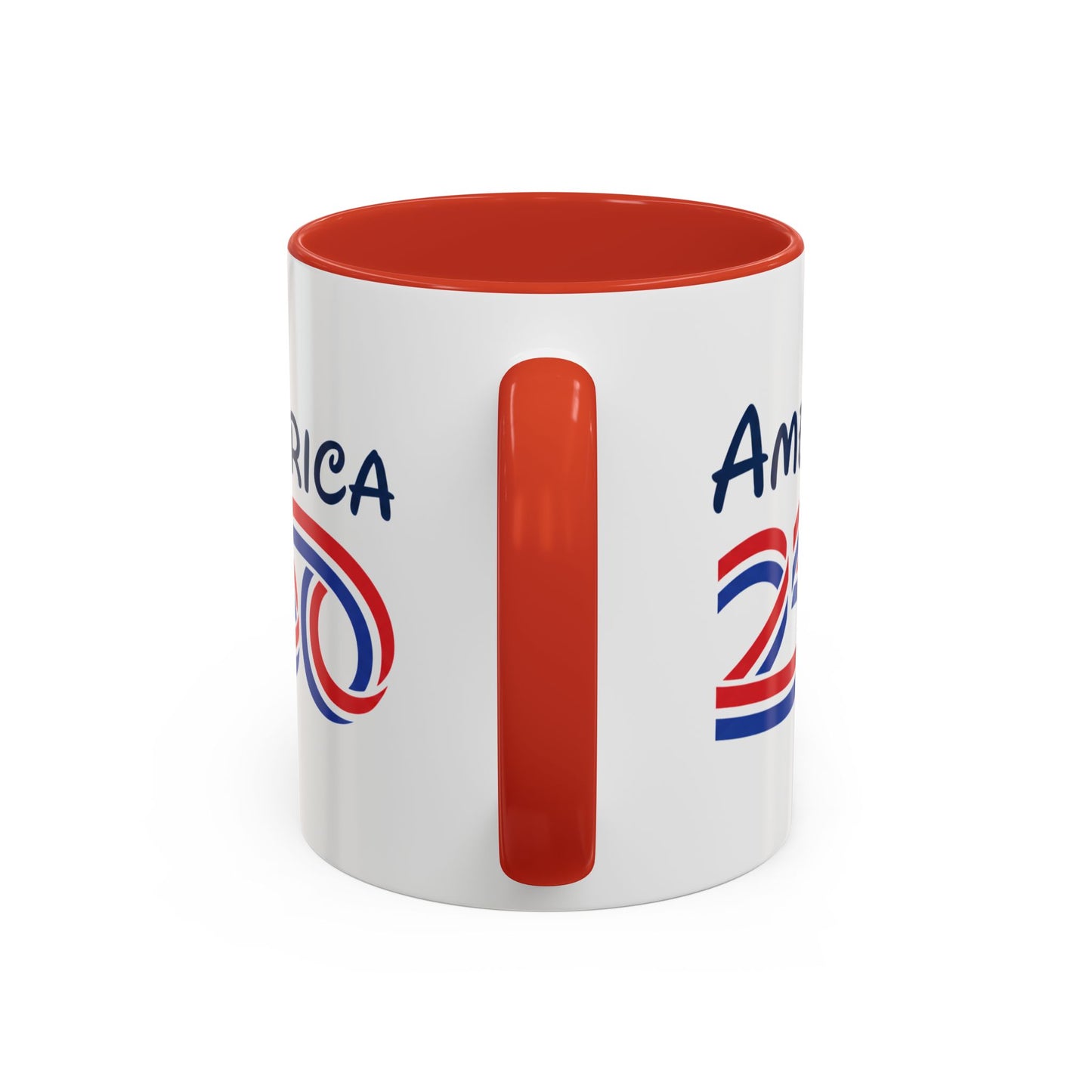 America 250 Accent Coffee Mug — Commemorative USA Celebration Design (15oz)