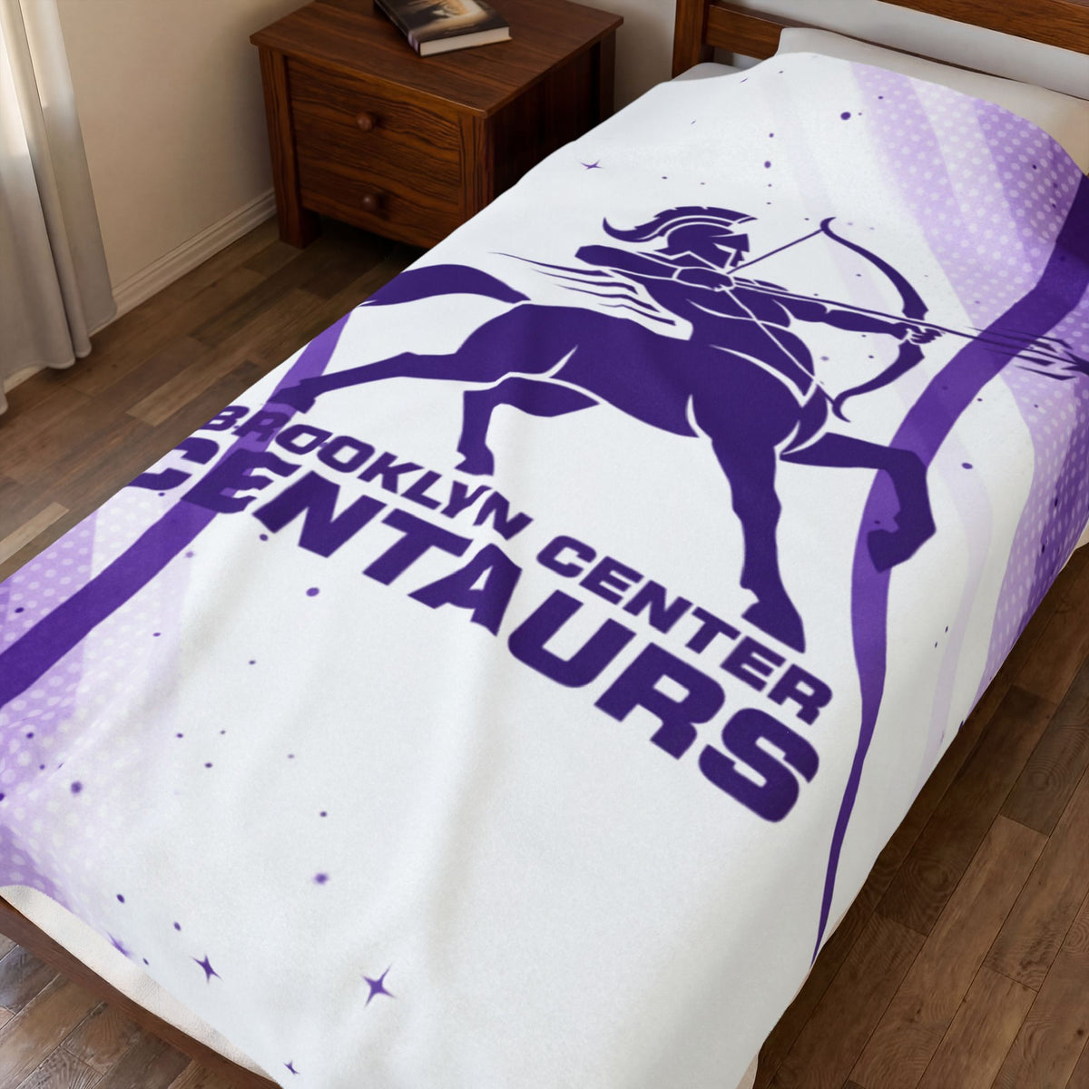 Brooklyn Center Centaurs Cozy Velveteen Plush Blanket - Perfect for Relaxation and Home Decor