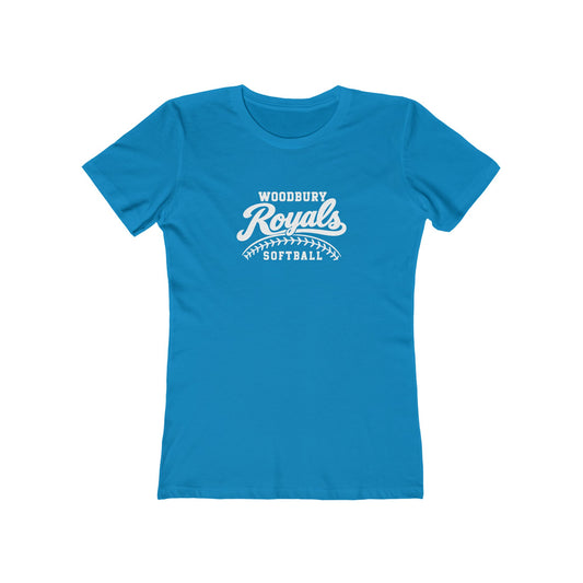 Woodbury Royals Softball Women's Boyfriend Tee – Vintage Script School Spirit Shirt