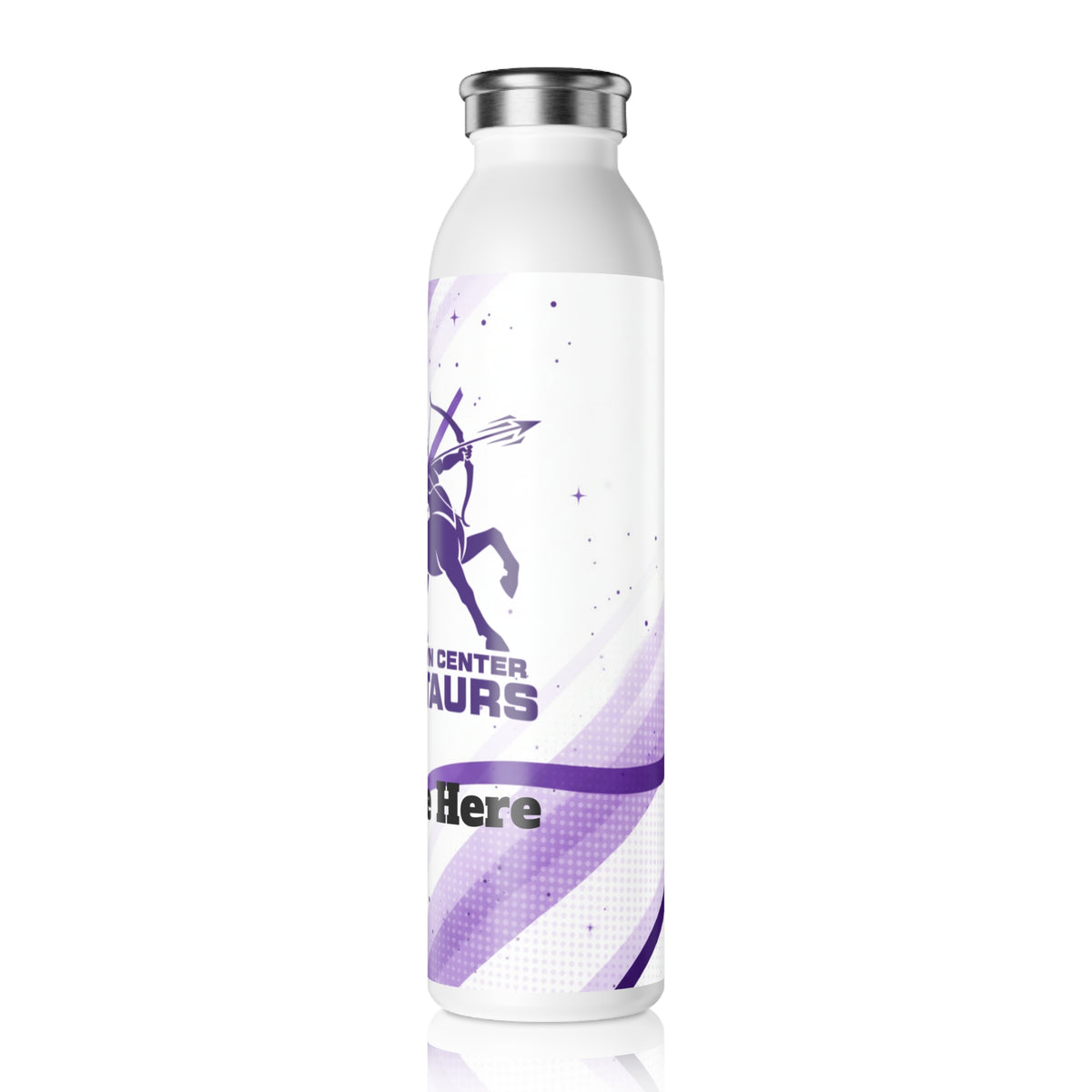 Brooklyn Center Centaurs Slim Water Bottle — Stainless Insulated Bottle