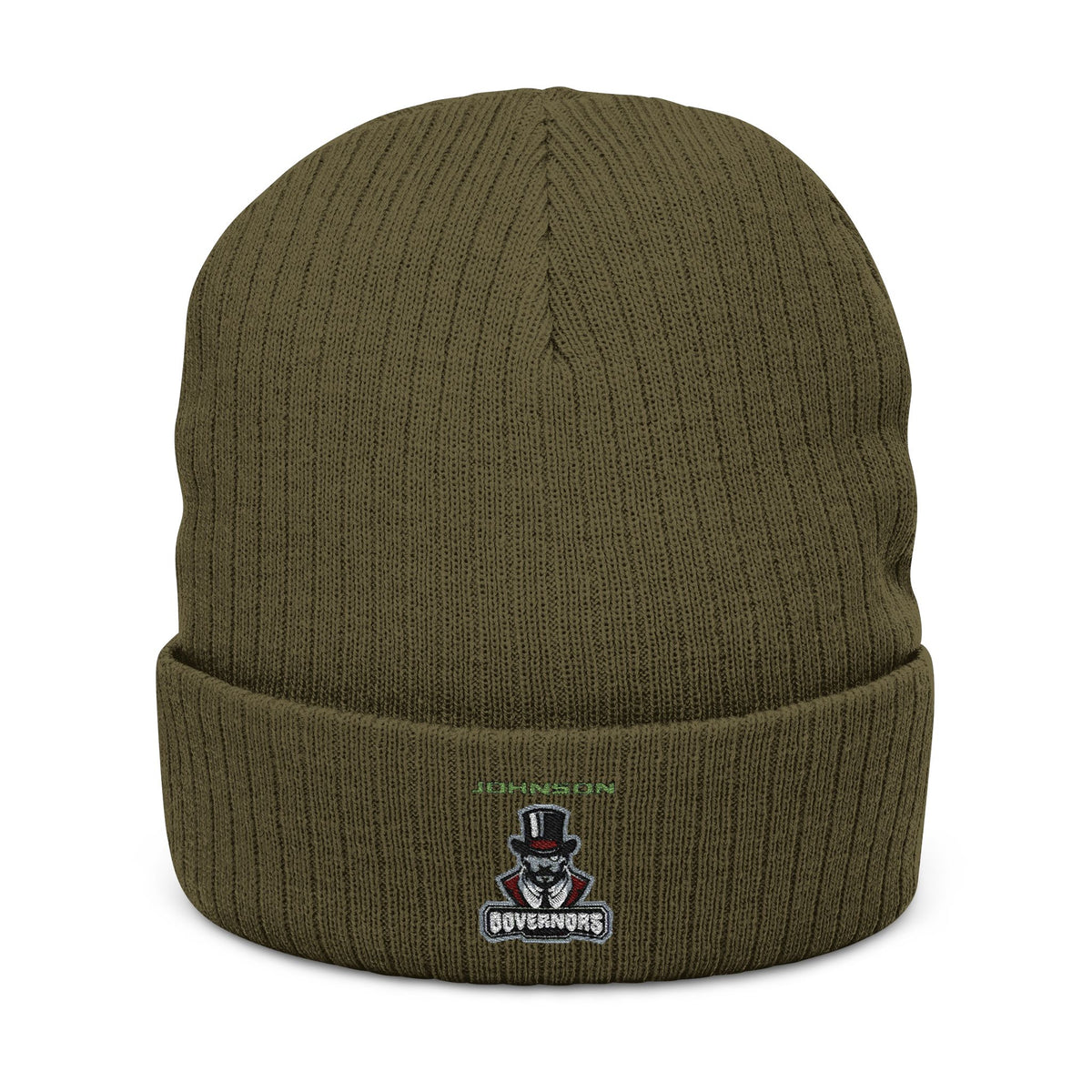 Saint Paul Johnson Governors Embroidered Ribbed Knit Beanie for Cold Weather Fun