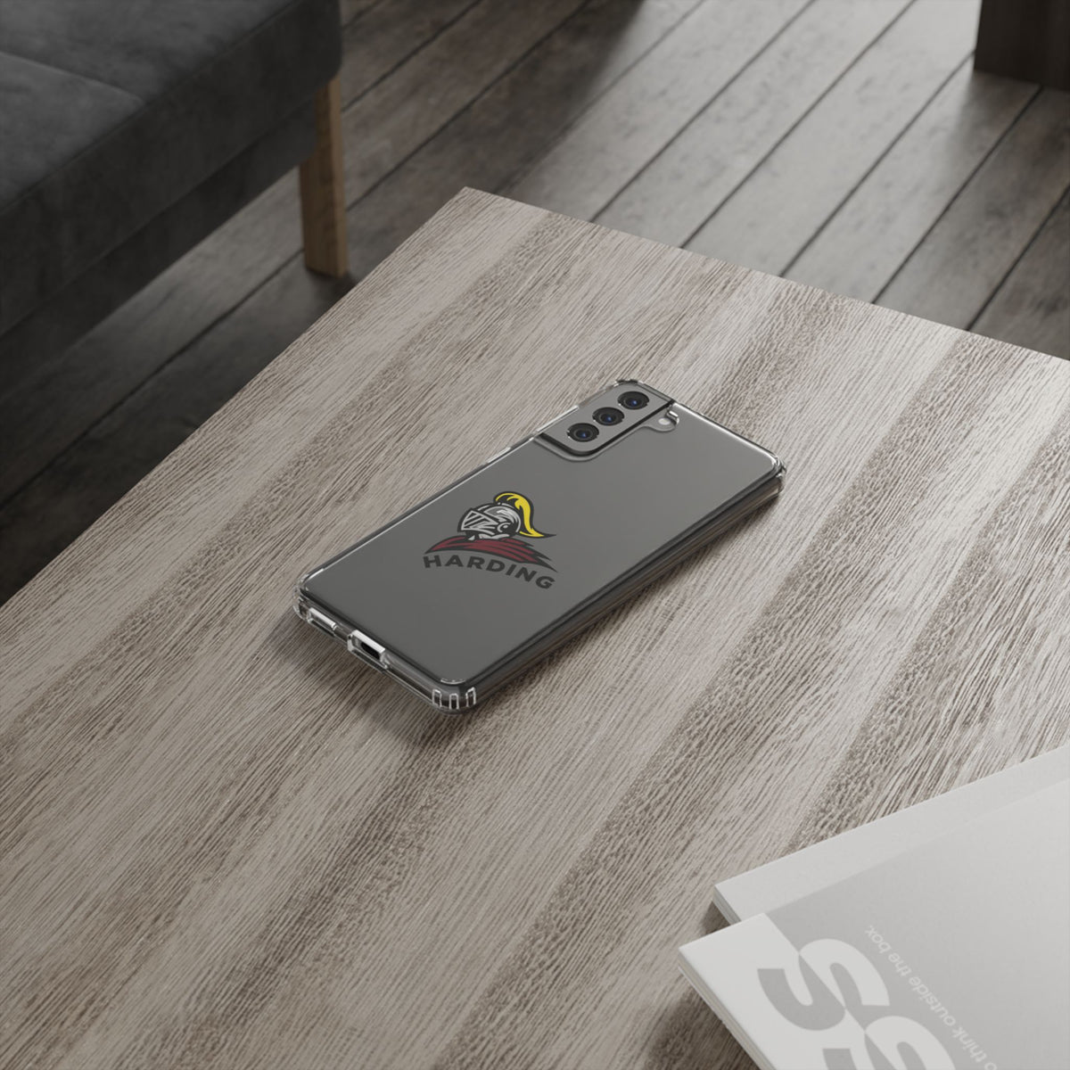 Clear Phone Case with Harding Logo