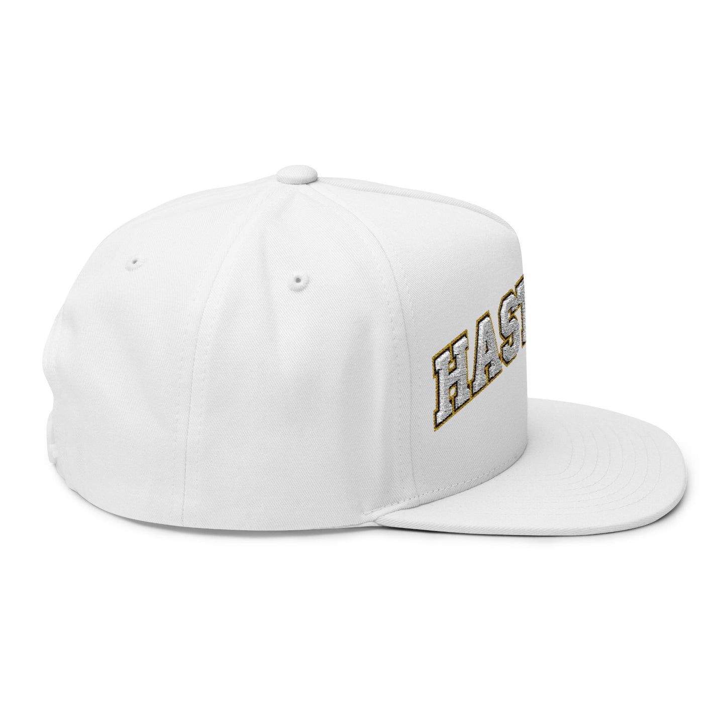 Hastings Raiders Embroidered White Text Flat Bill Cap — School Spirit Snapback
