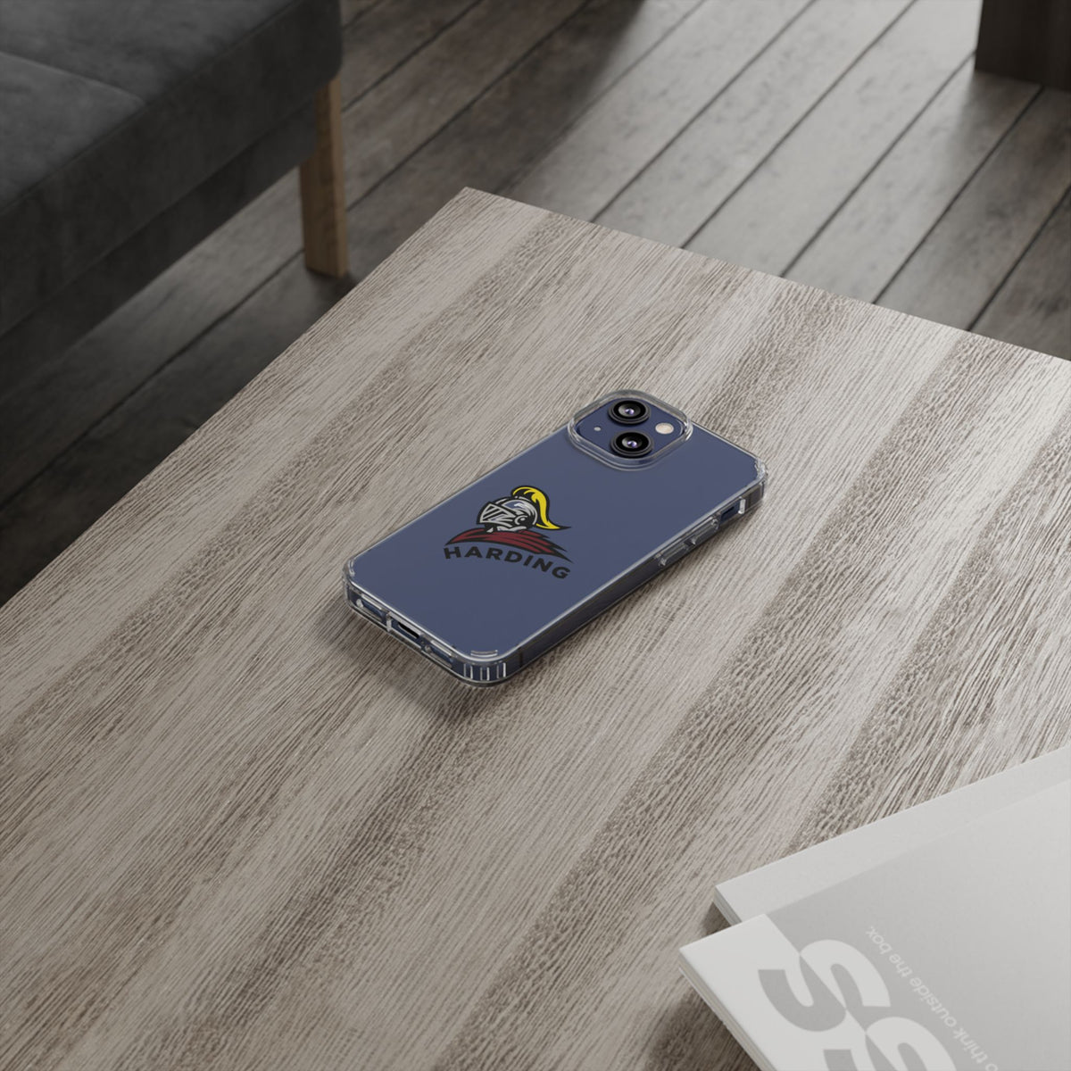Clear Phone Case with Harding Logo