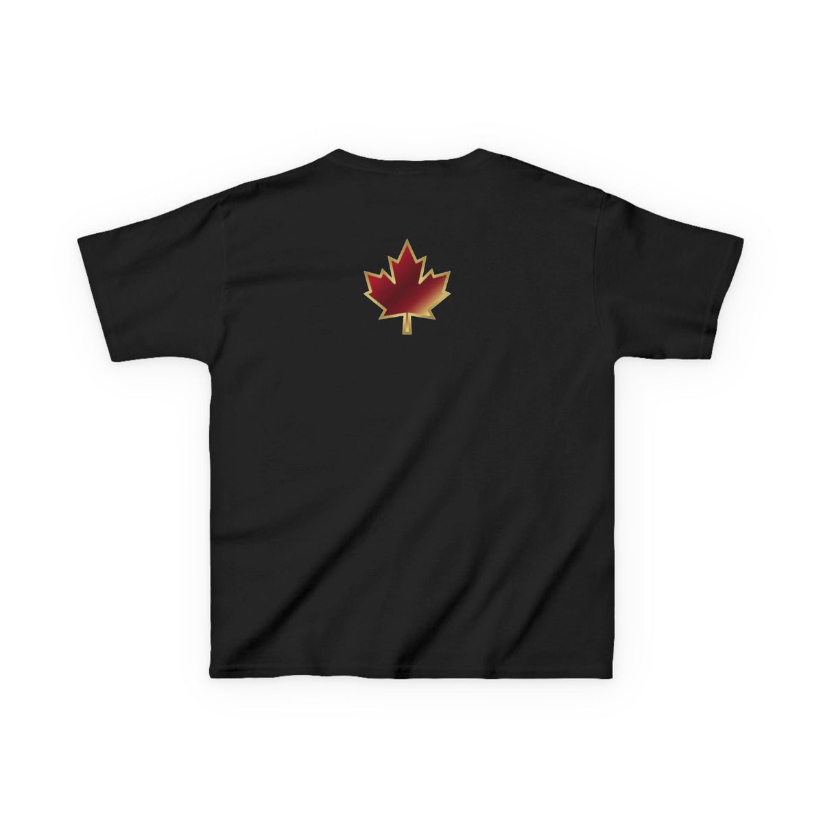Maple Grove Crimson Kids Tee — Youth Shirt with Mascot Back Print