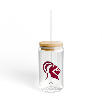 Irondale Knights Eco-Friendly 16oz Sipper Glass with Straw