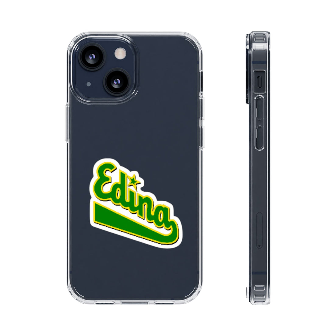 Custom Clear Phone Case with Edina Design - Stylish Protection for Your Smartphone