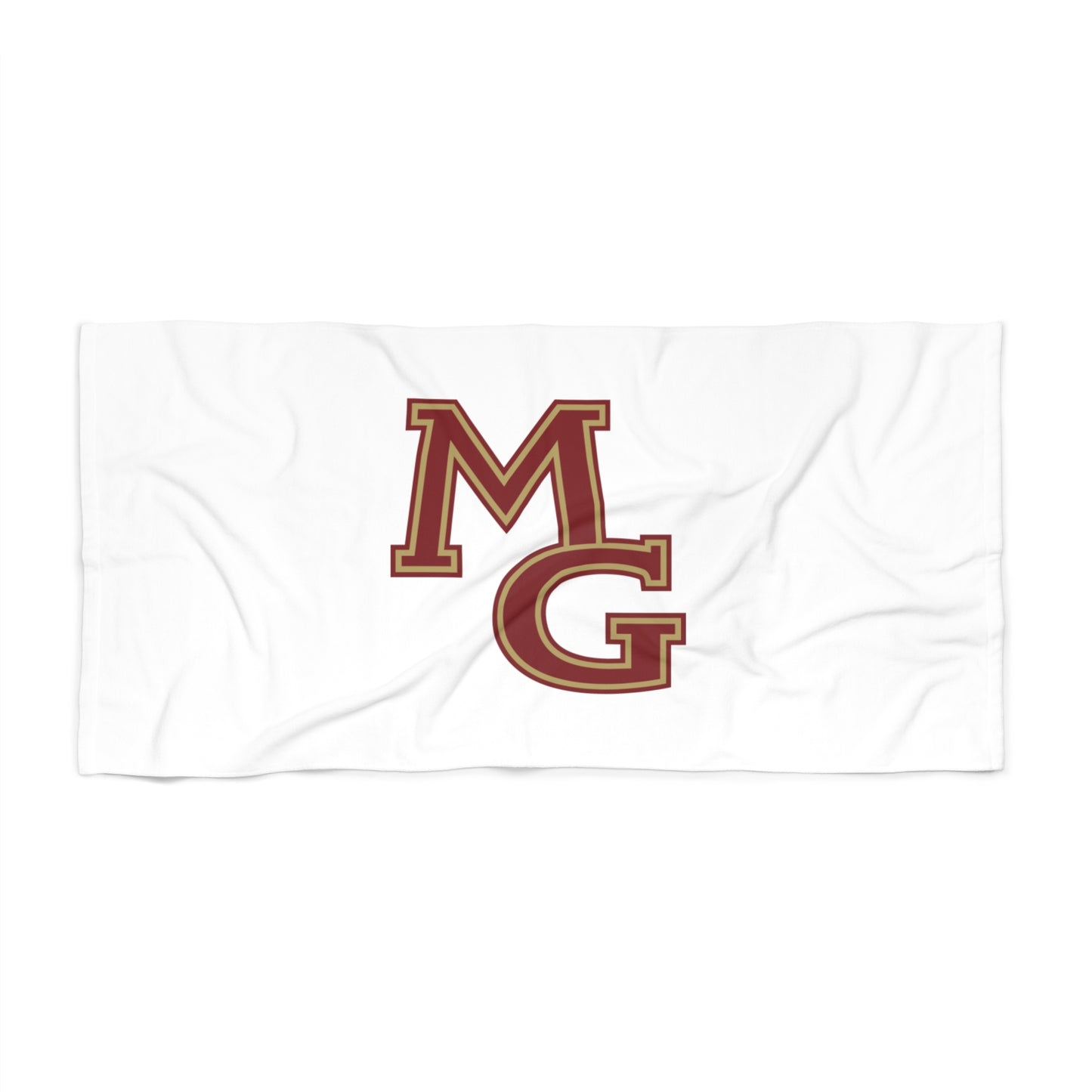 Maple Grove Crimson Beach Towel - Stylish Coastal Design for Summer Fun