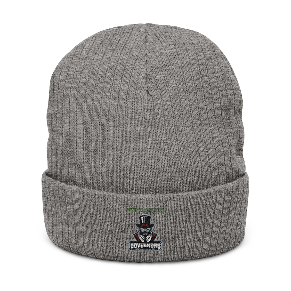 Saint Paul Johnson Governors Embroidered Ribbed Knit Beanie for Cold Weather Fun