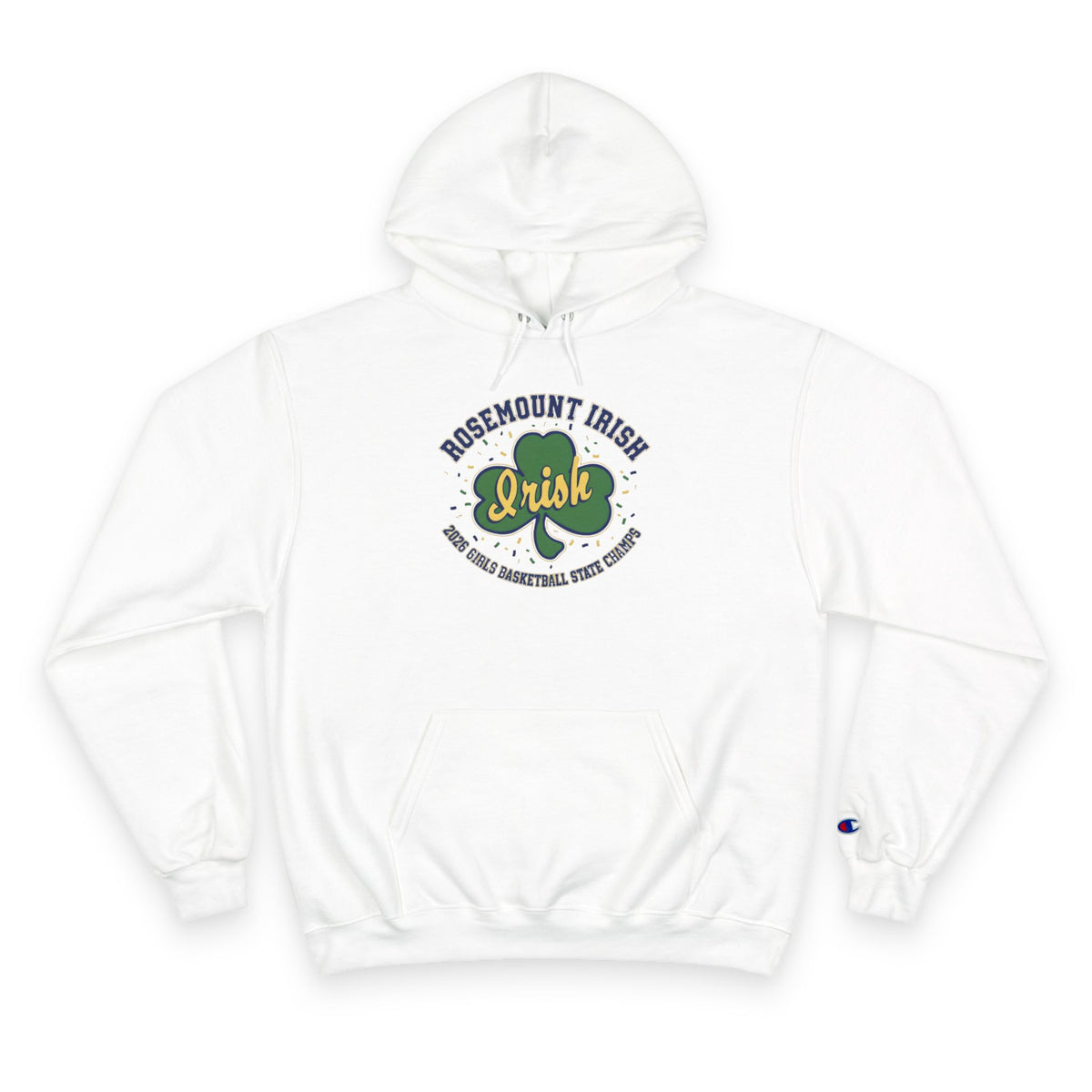 Girls Basketball Championship Hoodie — Rosemount Irish 2026