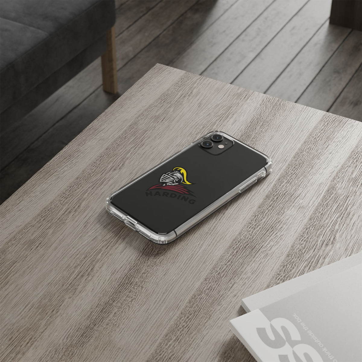 Clear Phone Case with Harding Logo