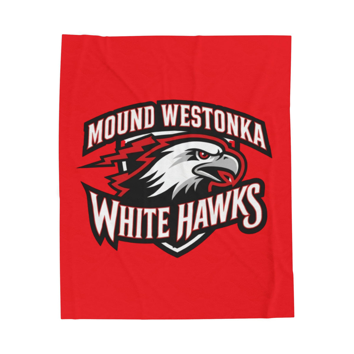 Mound Westonka White Hawks Cozy Velveteen Plush Blanket - Perfect for Relaxation and Home Decor