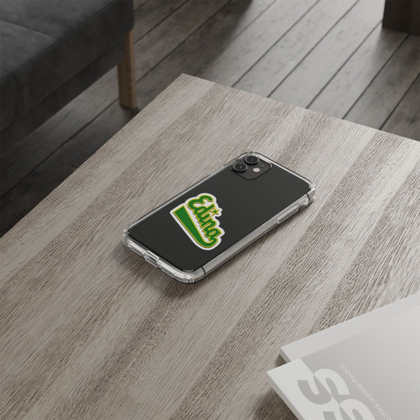 Custom Clear Phone Case with Edina Design - Stylish Protection for Your Smartphone