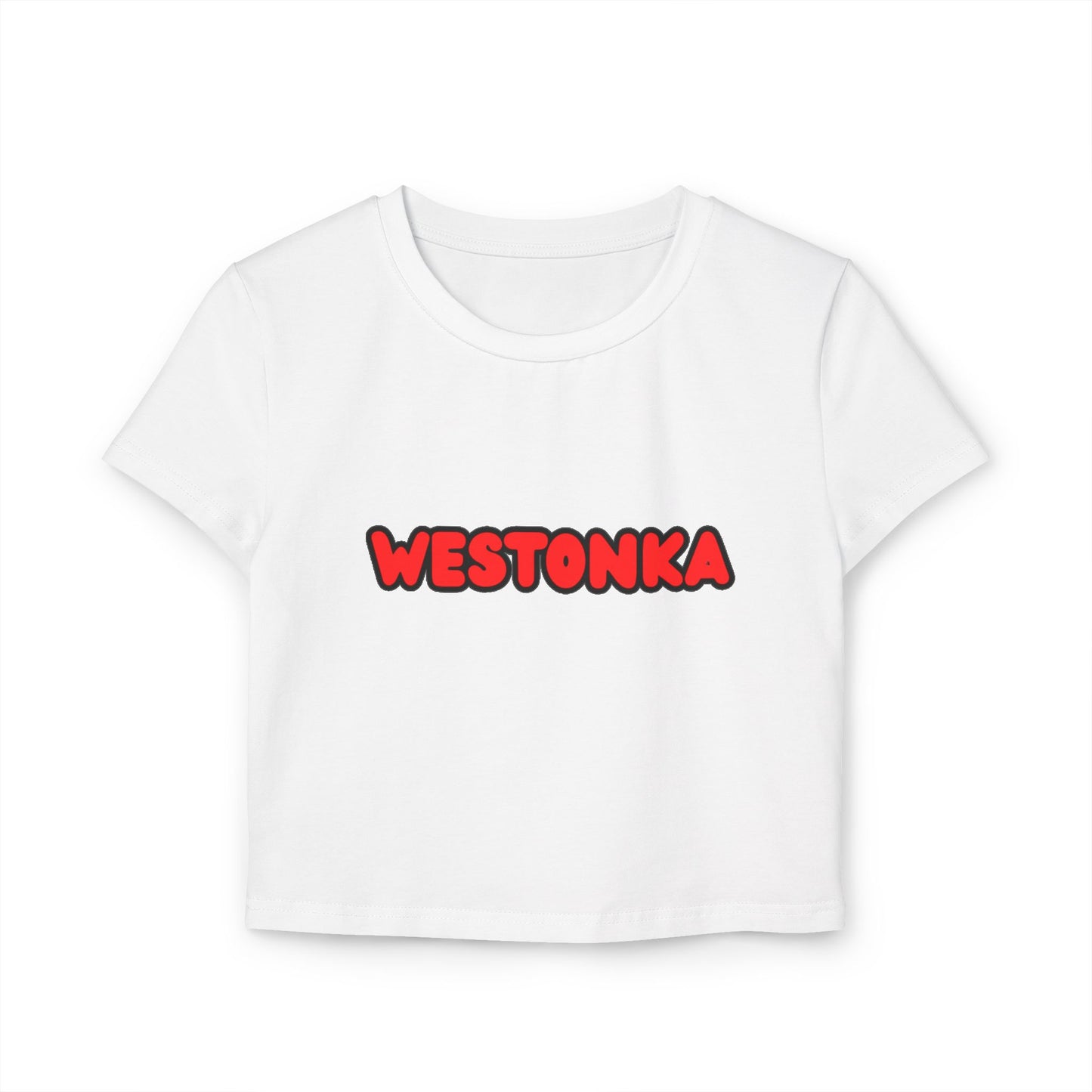 Mound Westonka White Hawks Women’s Baby Tee - Retro Graphic Top for Casual Vibes
