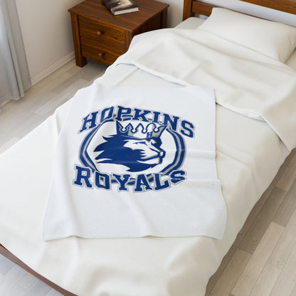 Hopkins Royals Velveteen Plush Blanket - Soft Cozy Throw for Game Day and Home Decor