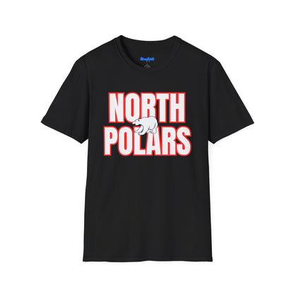 North Saint Paul Polars T-Shirt — "NORTH POLARS" Bold Graphic Tee (Polar Bear Accent)