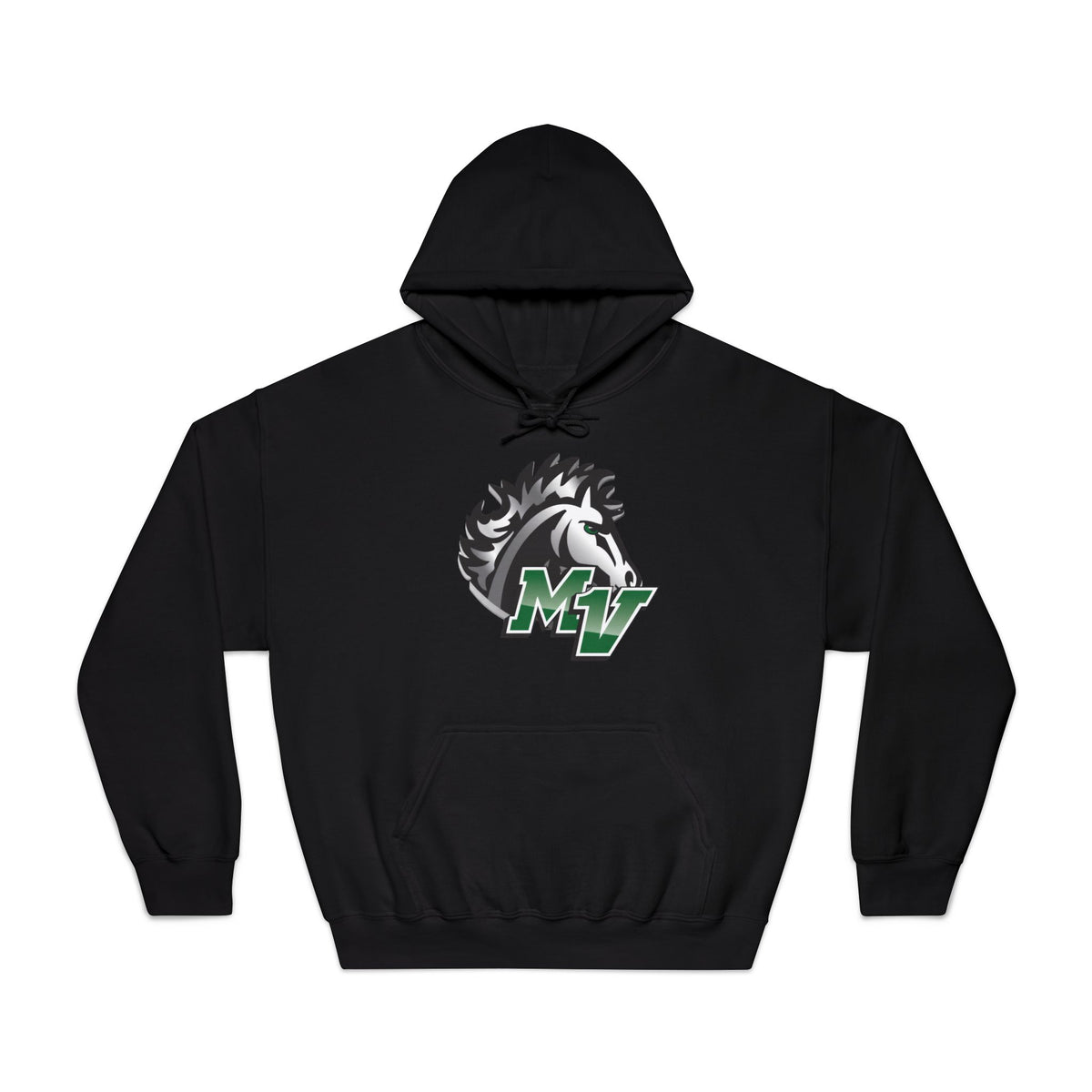 MV Mustang Hoodie — School Spirit Logo Sweatshirt