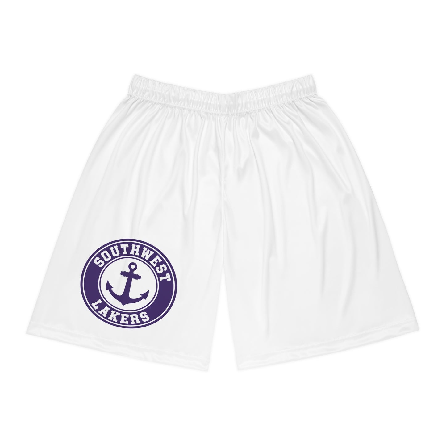 Minneapolis Southwest Lakers White Basketball Shorts - Stylish Athletic Wear for Basketball Lovers