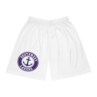 Minneapolis Southwest Lakers White Basketball Shorts - Stylish Athletic Wear for Basketball Lovers